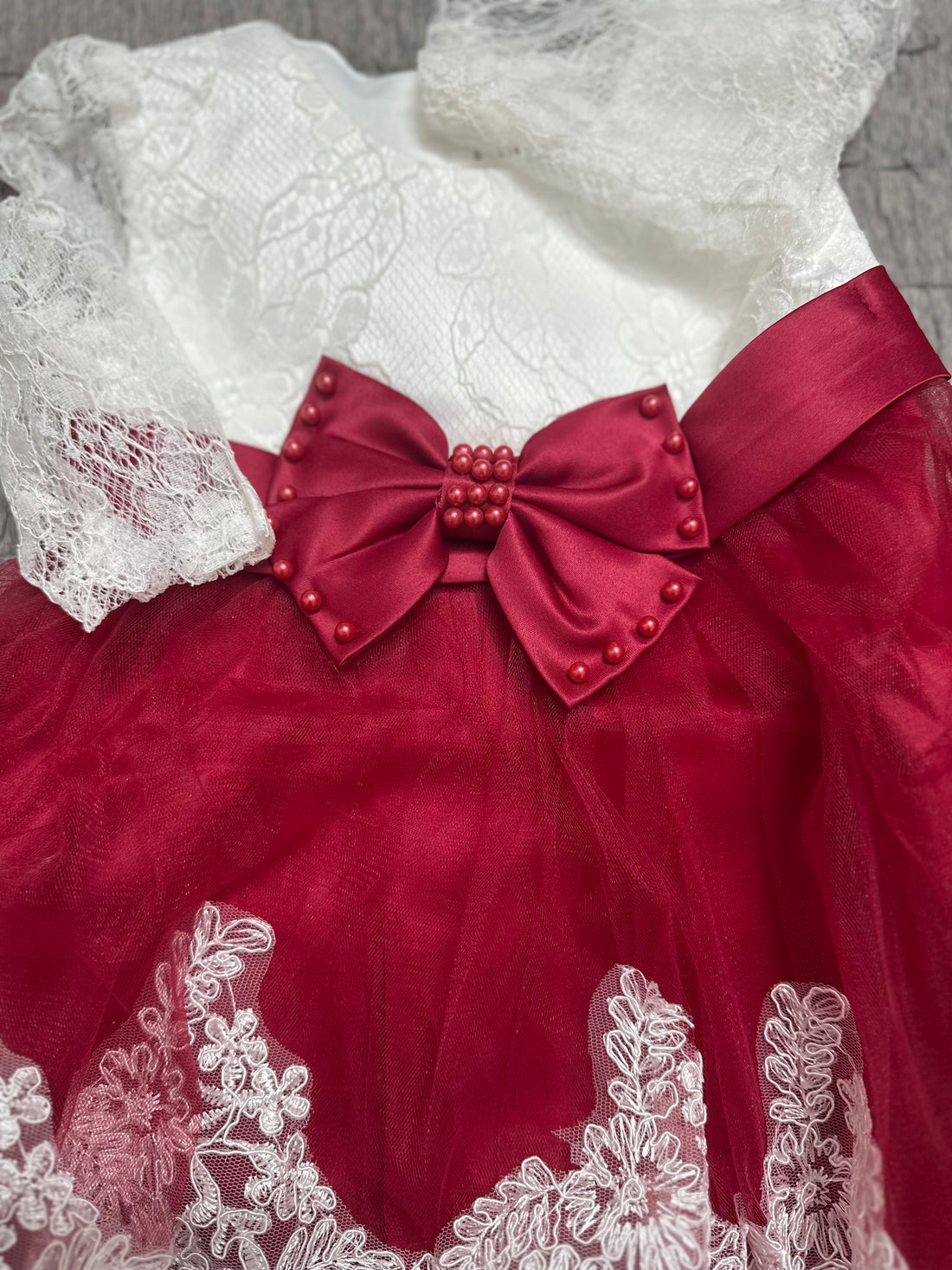 Royal Ruby Lace Princess Dress ❤️✨