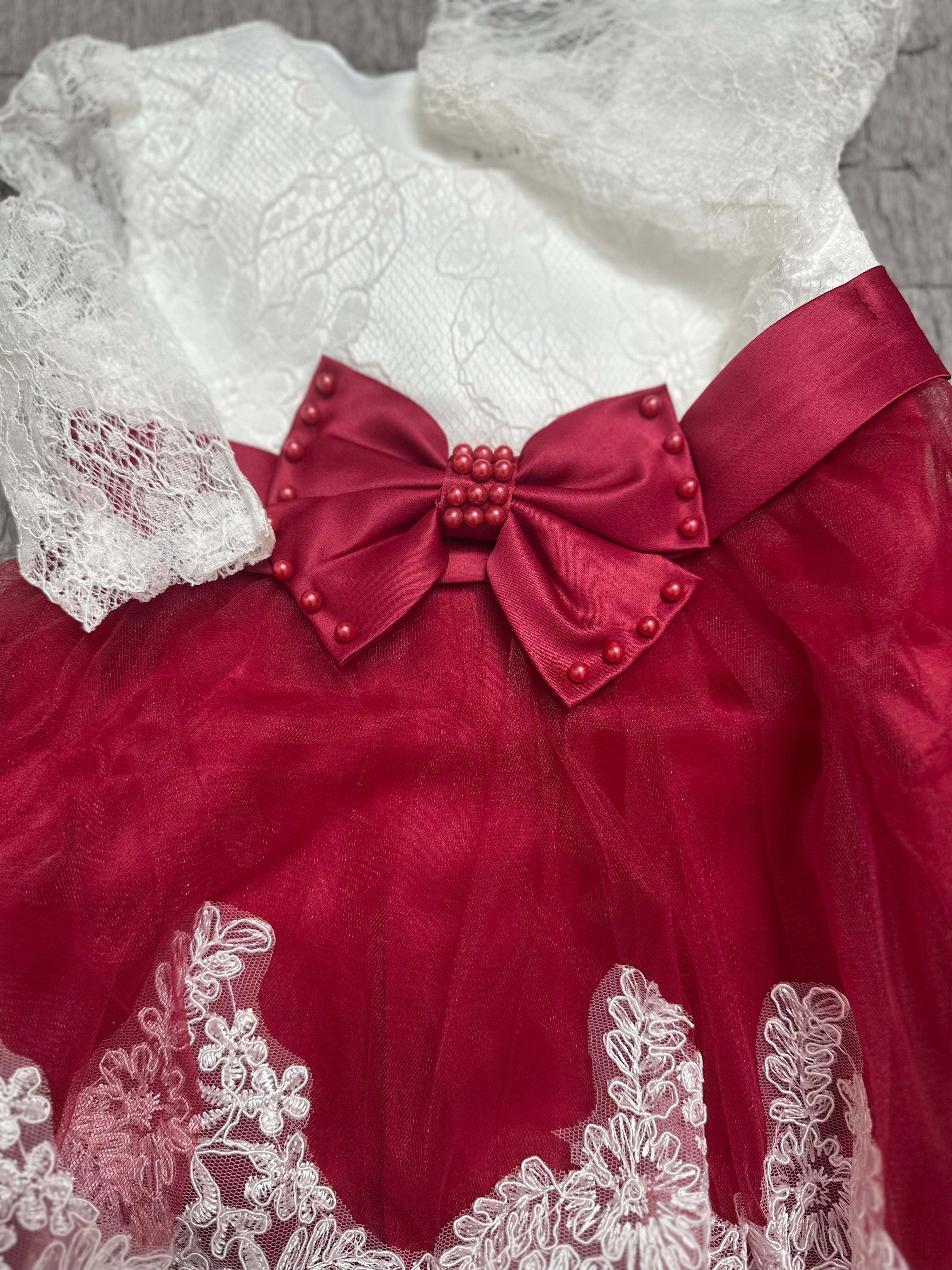 Royal Ruby Lace Princess Dress ❤️✨