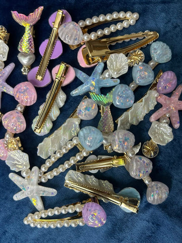 Ocean-Themed Hair Clips 🐚✨