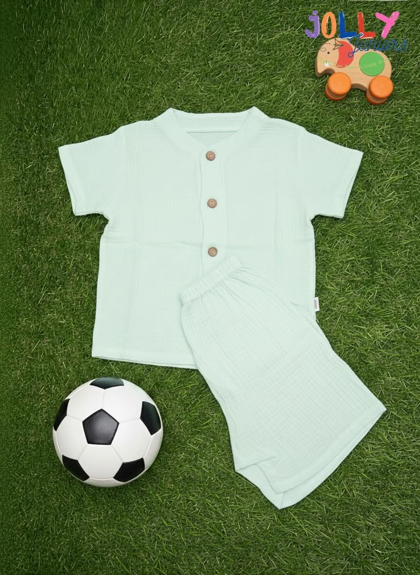 Breezy Cotton Boys Shirt and Shorts Set