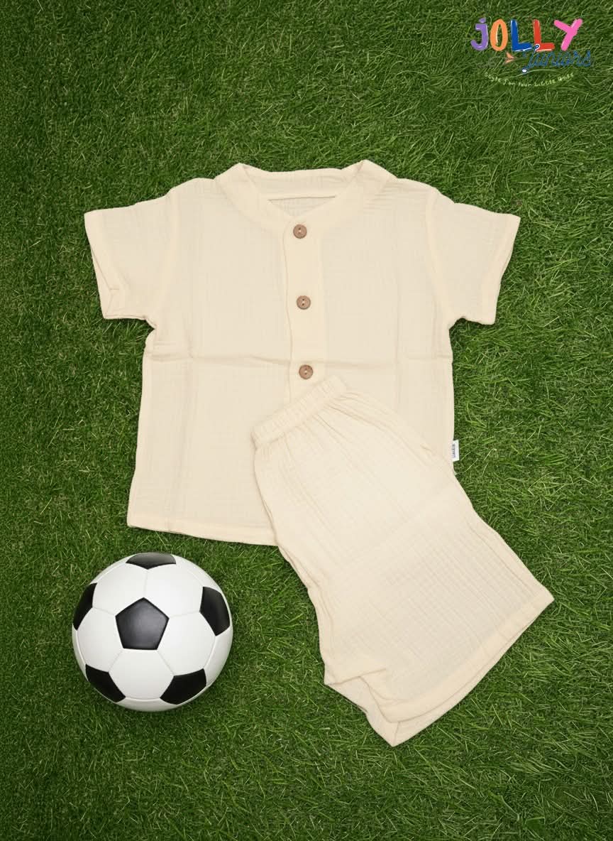 Breezy Cotton Boys Shirt and Shorts Set