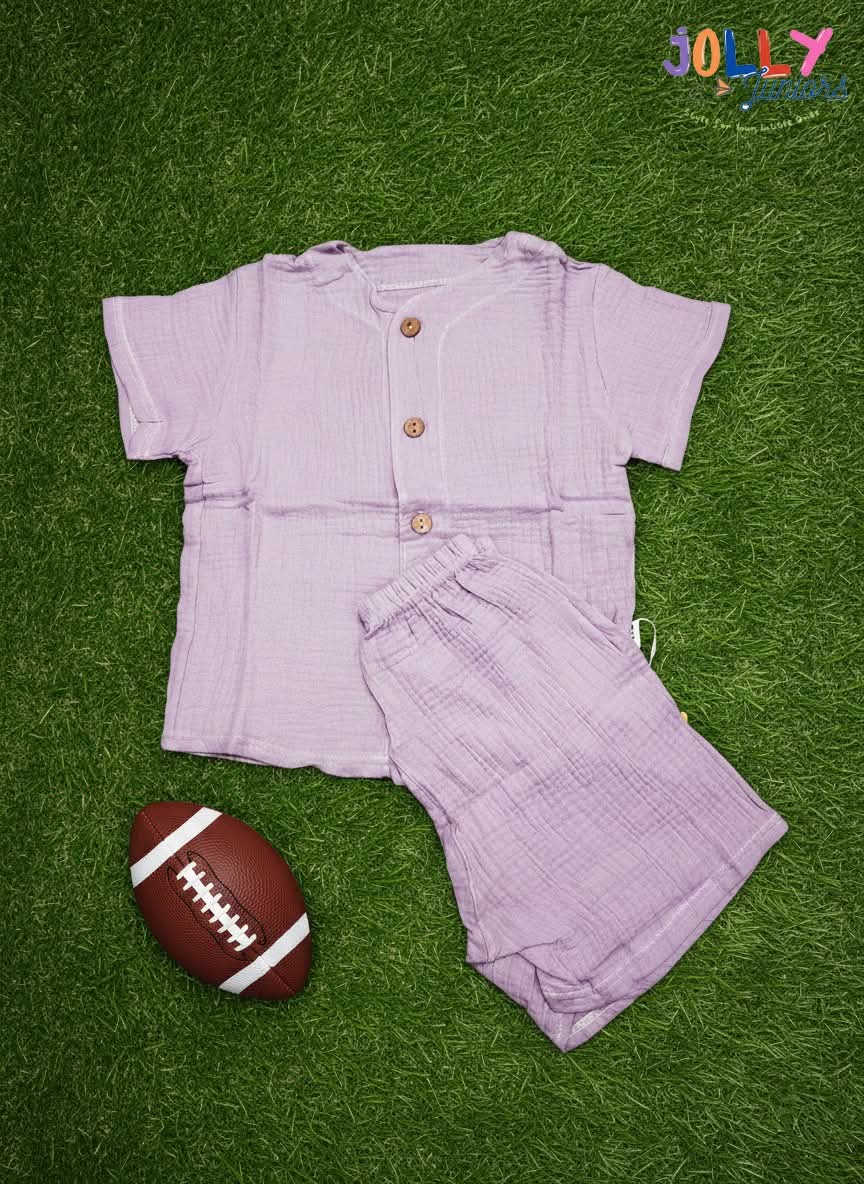 Breezy Cotton Boys Shirt and Shorts Set