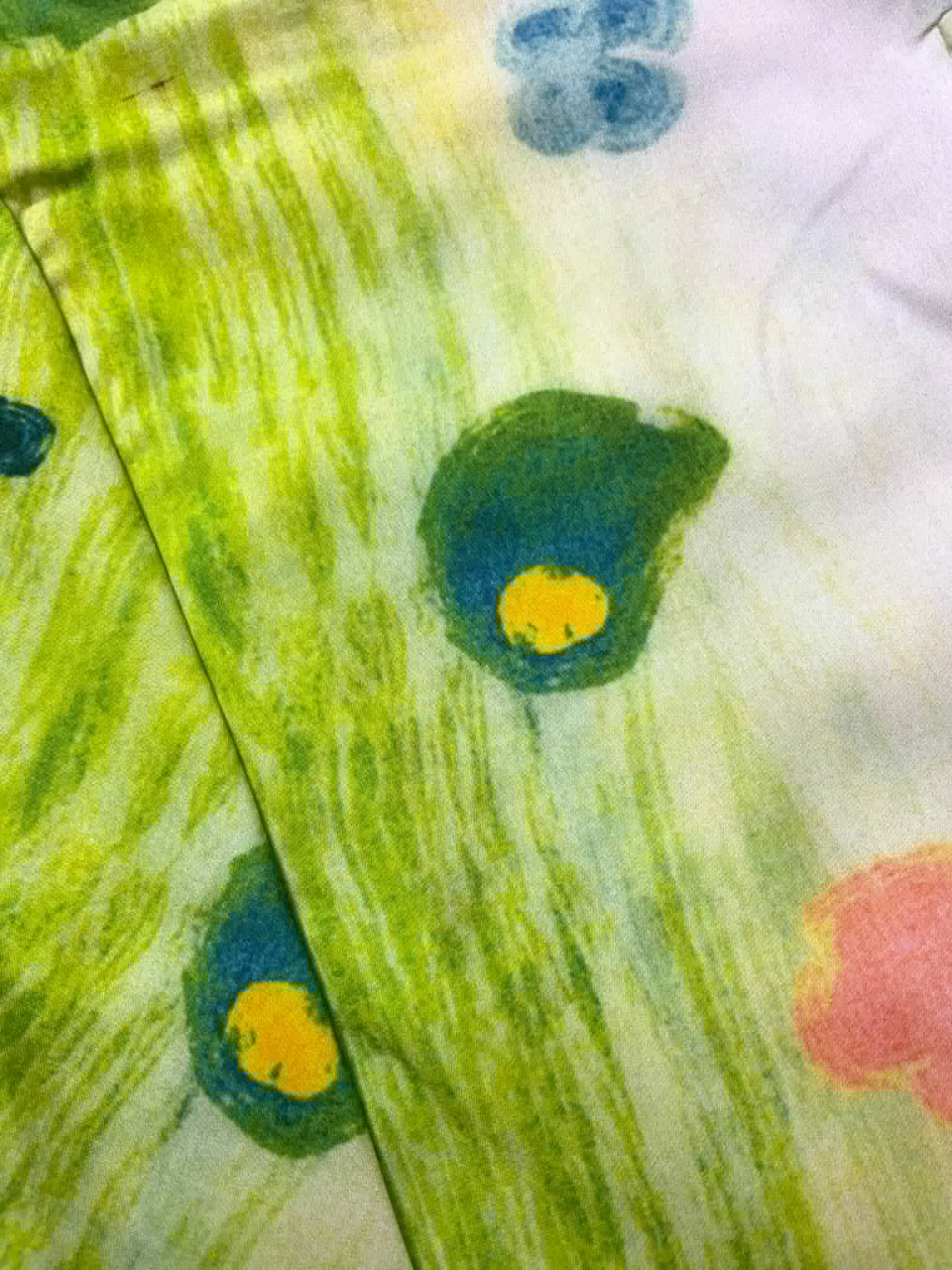 Green Abstract Frock🌿🌸